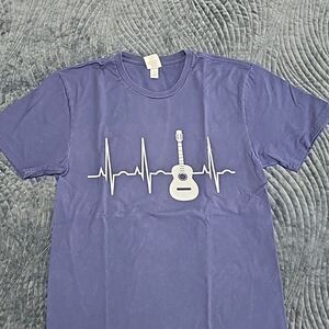 Guitar is my Heartbeat Short Sleeve T-Shirt, Men Size S